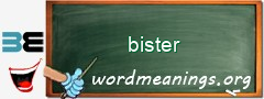 WordMeaning blackboard for bister